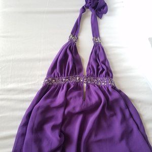 Royal Purple Halter Top